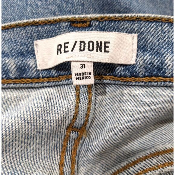 RE/DONE Women's 90s High Rise Ankle Crop Jeans in Hazey Indigo Size 31 - Picture 7 of 9